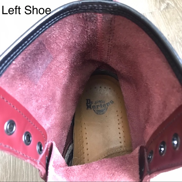 Dr. Martens Original 1460 Smooth Leather Lace Up Boots Cherry Red Size US 6 - Picture 6 of 17